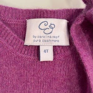 Toddler Girls Long Sleeve 100% Cashmere Knit Dress